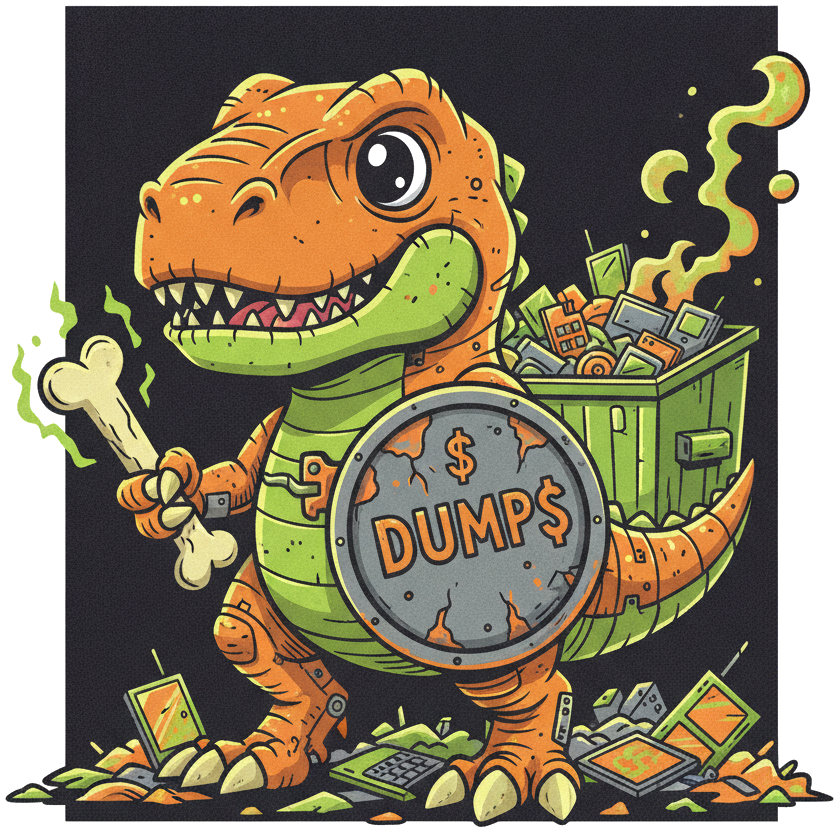 Dumpster Dino Mascot